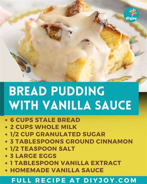 Bread Pudding With Vanilla Sauce