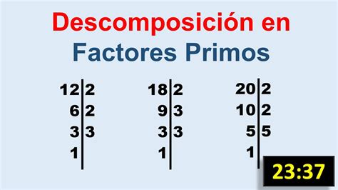 Ejercicios Resueltos De Descomposici N En Factores Primos Para Ni Os En