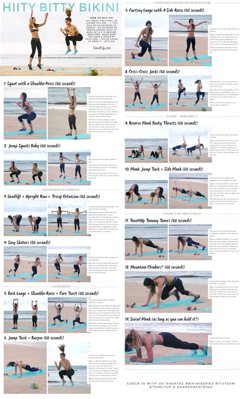 Hiity Bitty Bikini Hitt Workout Hiit Toning Workouts