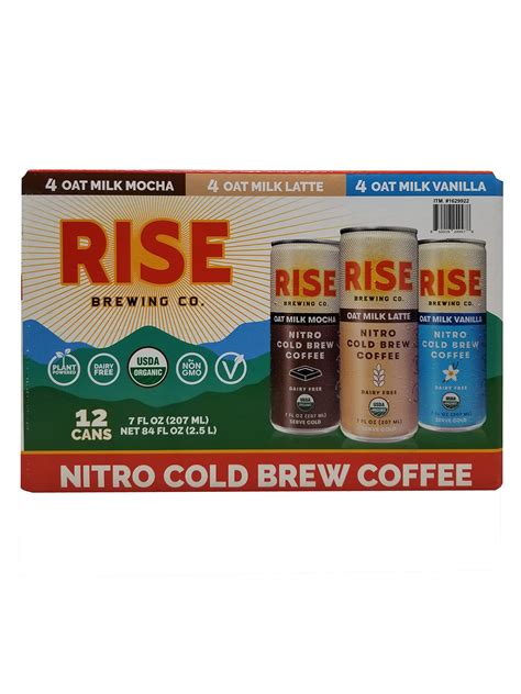 Rise Nitro Cold Brew Coffee Variety Pack 7 OZ Each - 12 Cans | Coffee