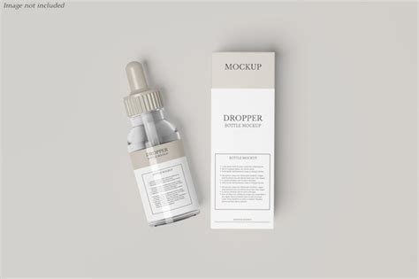 Premium PSD Dropper Bottle And Box Mockup