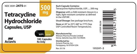 Tetracycline Fda Prescribing Information Side Effects And Uses