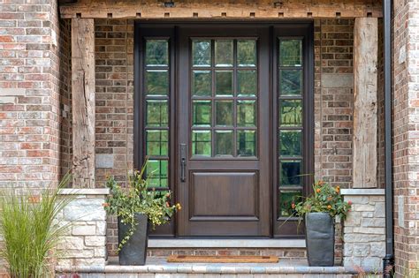 Classic Front Door Single Panel Wood Front Entry Door With Matching