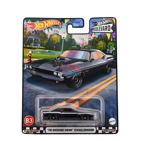 2023 Hot Wheels Premium Boulevard 83 ‘70 Dodge Hemi Challenger Black Big Js Garage