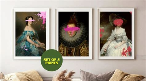 Renaissance Art Print Set of 3,eclectic Wall Art Set,renaissance Art ...