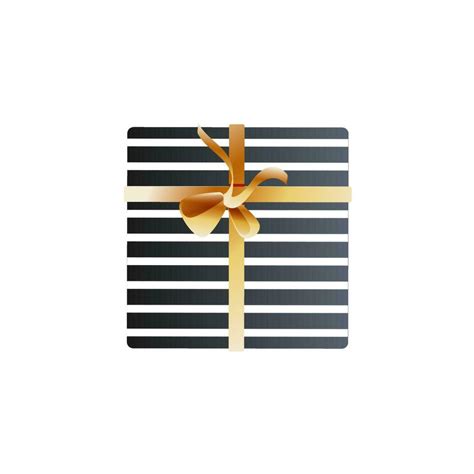 Glossy golden ribbon decorated gift box. 24482656 Vector Art at Vecteezy