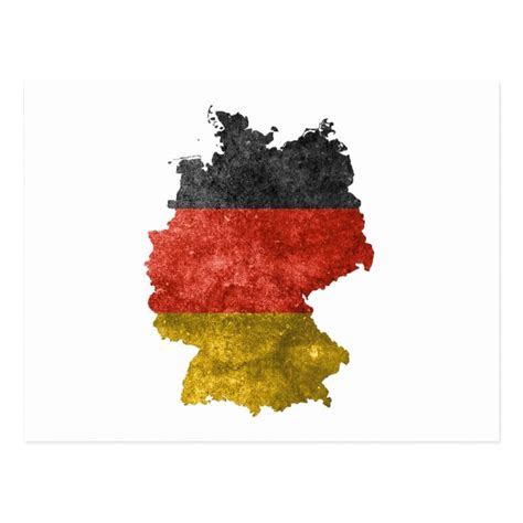 Map of Germany with flag colors Postcard | Zazzle | Германия, Страна