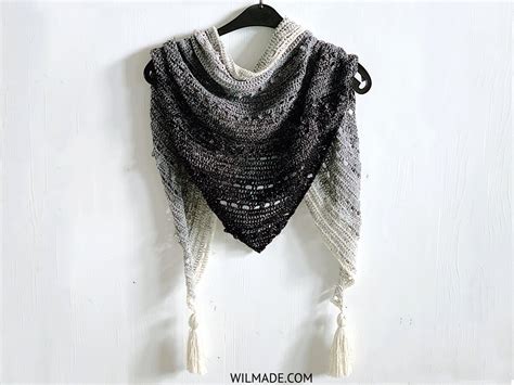 Double Crochet Triangle Shawl Pattern