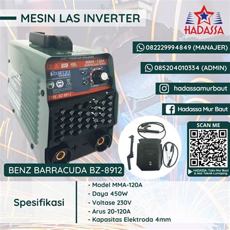 Mesin Las Inverter Benz Barracuda Bz Hadassa