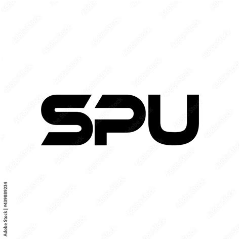 SPU letter logo design with white background in illustrator, vector ...