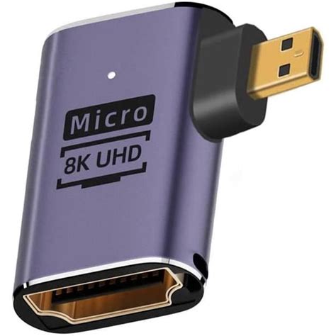 Adaptateur Convertisseur Micro Hdmi Mâle Vers Hdmi 21 Femelle Uhd Avec