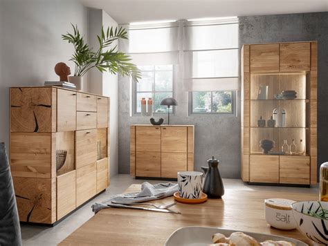 NATANO Sideboard I Material Massivholz Wildeiche geölt