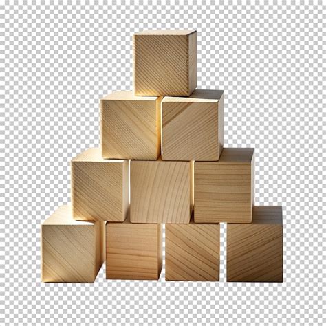 High quality wooden blocks stacked with white | Premium AI-generated PSD