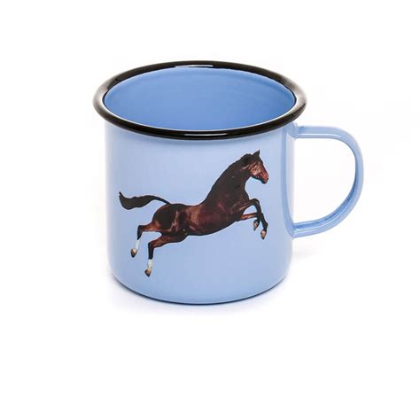 Mug En Mail Avec Motif Cheval Enamel Mugs Cheval