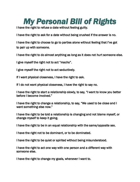 Bill Of Rights For Relationships Love Is All You Need Pinterest