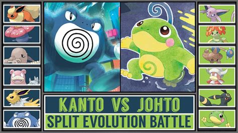 Kanto Vs Johto Split Evolution Pok Mon Battle Youtube