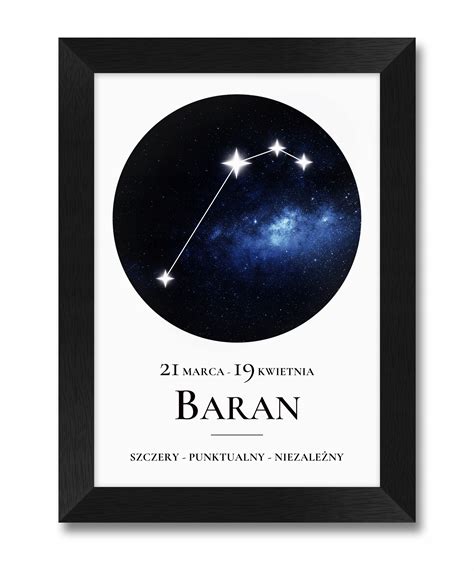 Znak Zodiaku Baran Plakat Na Cian W Ramie A Cza Zz Bar Nbk Cena