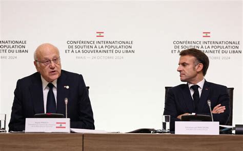 Macron Pledges Million At Lebanon Aid Confab Slams Israel For