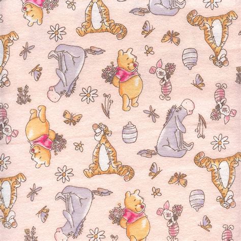 Winnie the Pooh Flannel Fabric by the Yard - Etsy