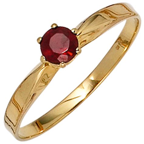 Juwelier Gr Tzmacher Damen Ring Gold Gelbgold Granat Rot