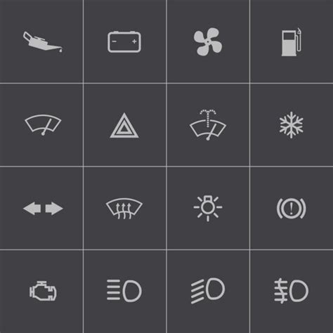 ᐈ Dashboard Set Stock Icon Royalty Free Car Dashboard Icons Vectors