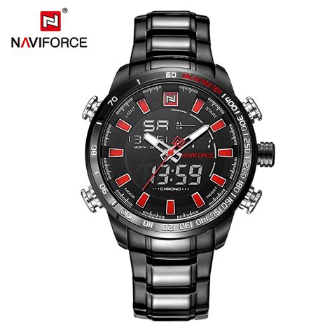 Naviforce Luxury Dual Display Digital Quartz Men Watch