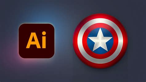 Create The Captain America Shield Icon In Adobe Illustrator YouTube