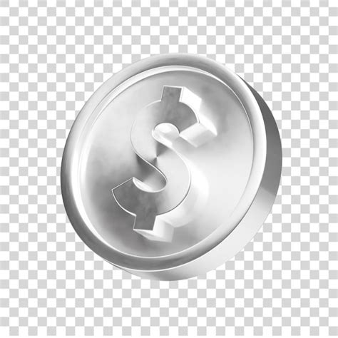 Premium Psd Premium 3d Render Silver Coin Icon