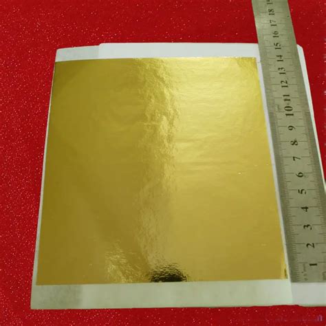 High Quality 100 Sheets 13x14cm Taiwan Imitation Gold Leaf Color Like