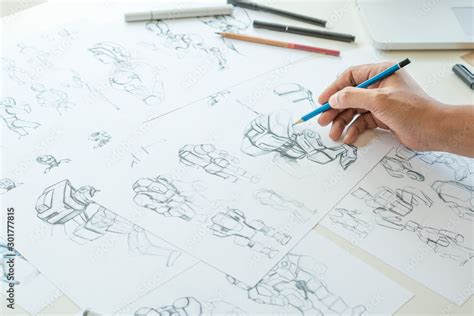 Animator designer Development designing drawing sketching development ...