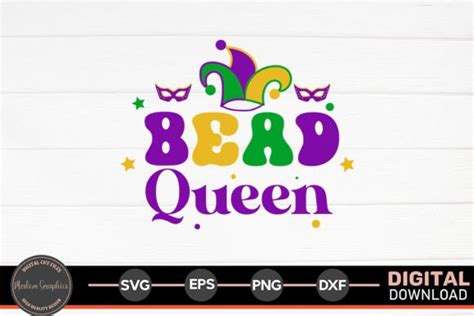 Bead Queen Mardi Gras Retro Svg Graphic By Moslem Graphics · Creative