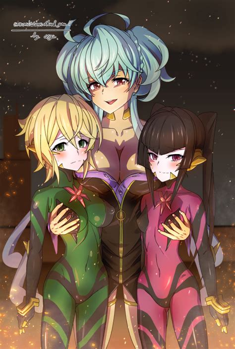 Akatsuki Kirika Tsukuyomi Shirabe And Cagliostro Senki Zesshou