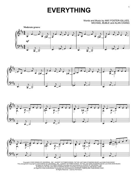 Everything By Michael Bublé Sheet Music For Piano Solo At Sheet Music