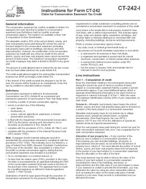 Fillable Online Instructions For Form Ct Claim For Conservation