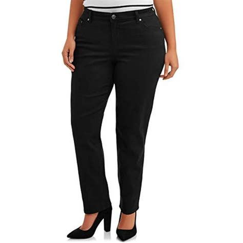 Terra And Sky Womens Plus Size Repreve Classic Straight Leg Jeans With