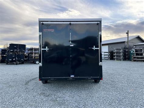 2023 TNT 7x14 V Nose Cargo Enclosed Trailer Ramp Door Black 7000lb GVW