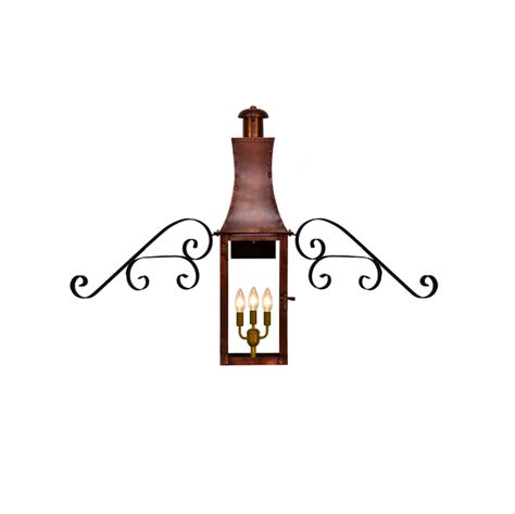 Churchill Lantern with Fancy Moustache Brackets – Gaslights.com