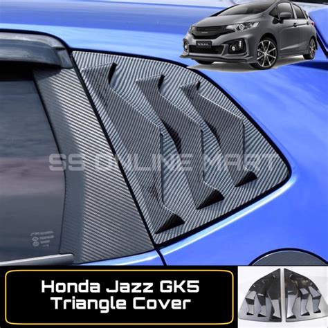 Pcs Honda Jazz Gk Window Triangle Cover Glossy Black Sporty