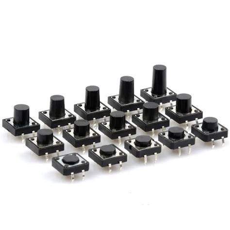 20pcs Pcb Tactile Tact Mini Push Button Switch Dip 4pin Micro Switch 12 12 4 3 5 6 7 8 9 Mm