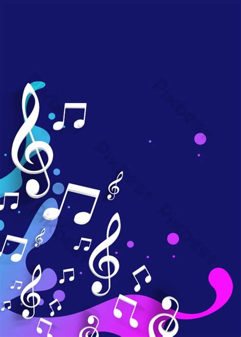 Colorful Music Notes Simple Background Of Colored Musical | PSD ...