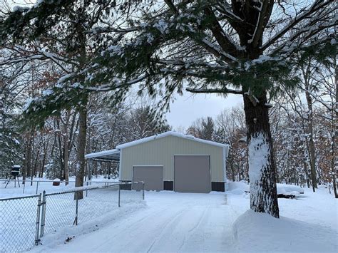 X X Steel Garage With Lean To In Twin Lake Mi Midwest Steel