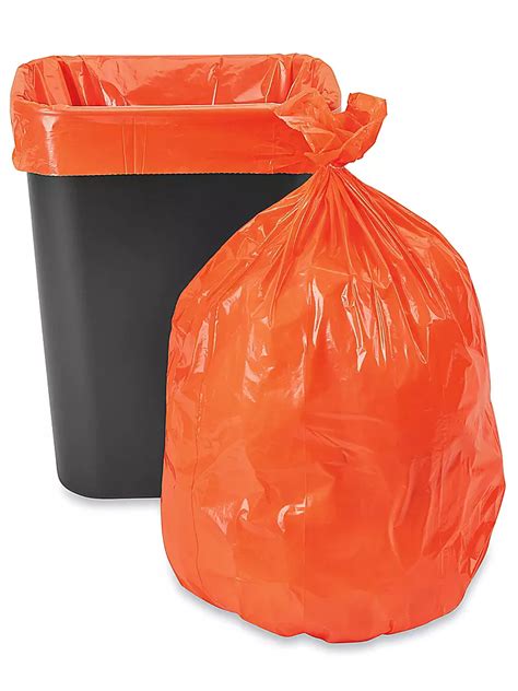 Trash Liners - 12-16 Gallon, Orange S-19943O - Uline