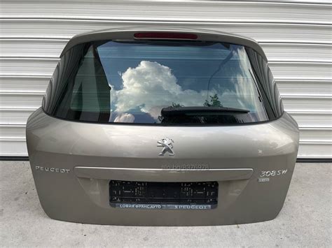 Заден капак Багажник СВЕТЛОСИВ МЕТАЛИК Peugeot 308 SW Facelift 1.6 HDI ...