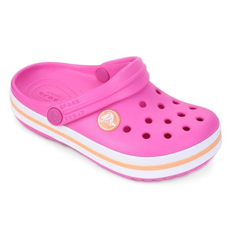 Sandália Crocs Crocband Clog K Electric Infantil Rosa Submarino