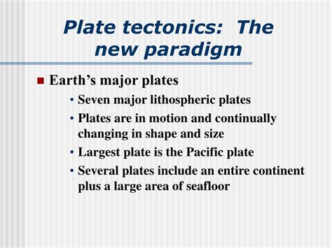 Ppt Chapter Plate Tectonics A Scientific Revolution Unfolds