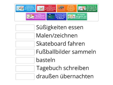 Momente A2 1 Erlebnisse Als Kind Wortschatz Verben 1 Match Up