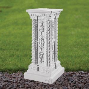 Grand 58cm Marble Resin Garden Pedestal