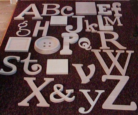 Alphabet Set -Wooden Letters -Alphabet Wall-ABC Wall- UNPAINTED 12" to ...