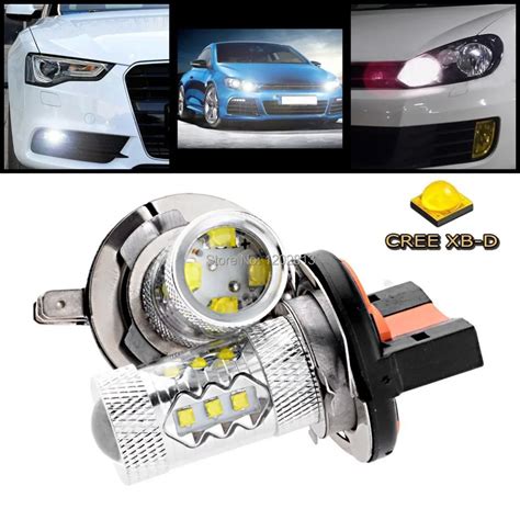 X W K Branco H Cree Xb D Chips Led Drl Luz De Nevoeiro Bulbo