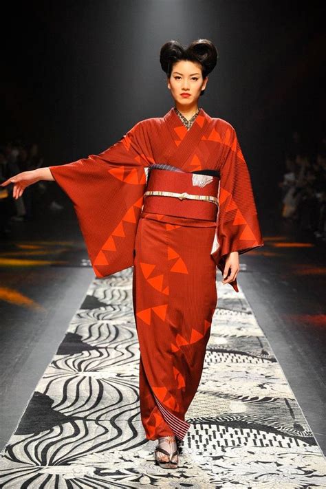 The Newest Line Of Japanese Kimono At Mercedes Benz Fashion Week Tokyo